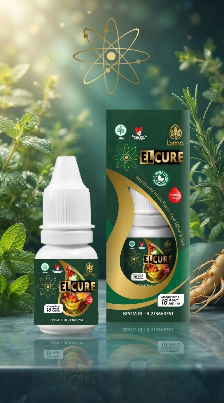 Botol ELCURE jamu tetes herbal asam amino